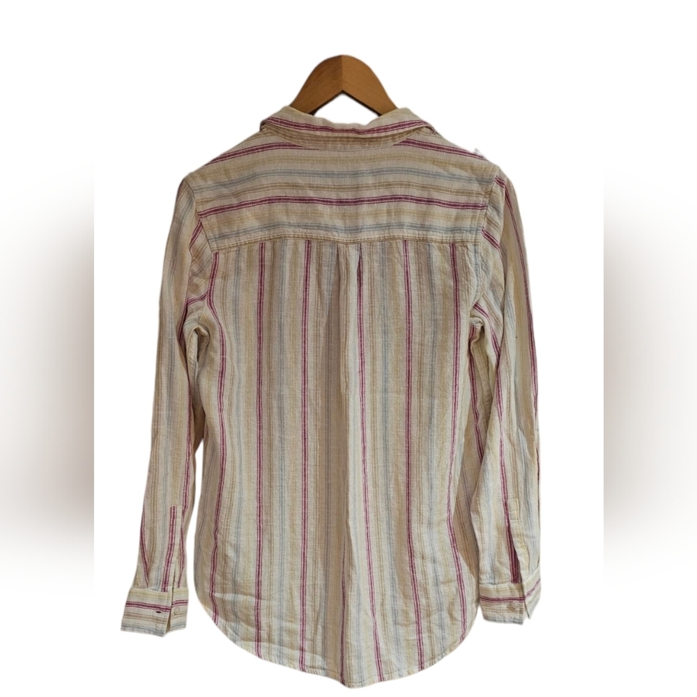 Gap - NEW Long Sleeve Striped Linen Blend Button Up Shirt - Picture 3 of 10